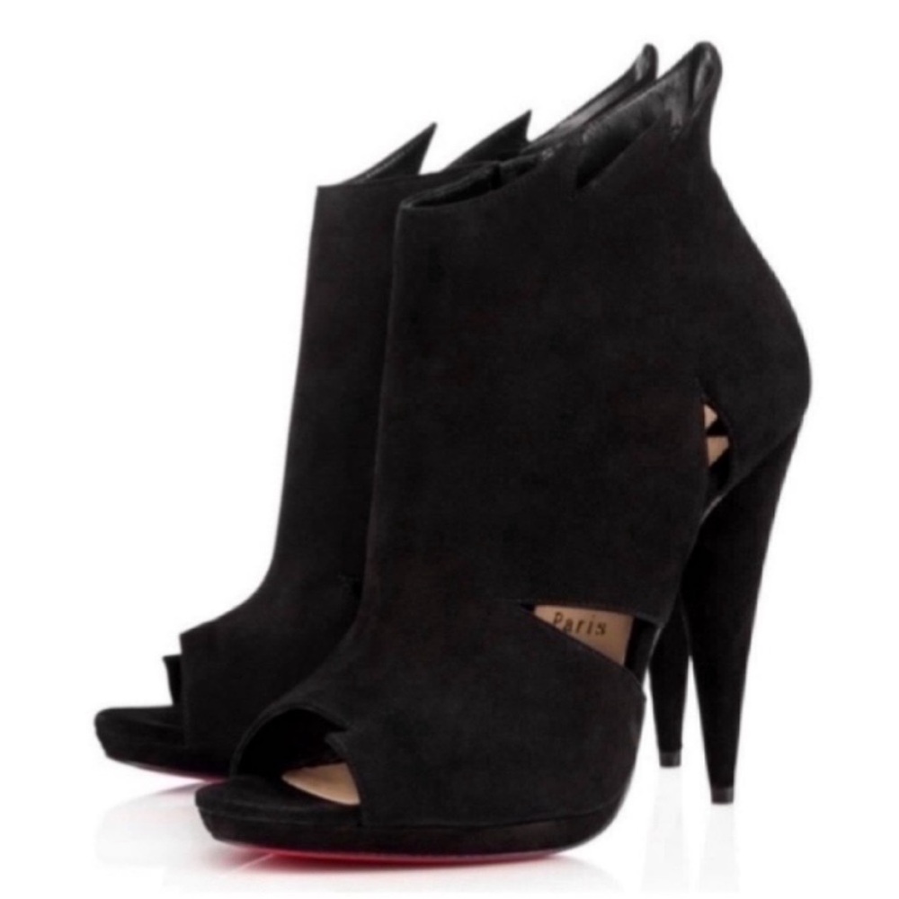 Christian Louboutin Belfeconica Flame accent suede boots RETAIL 1695